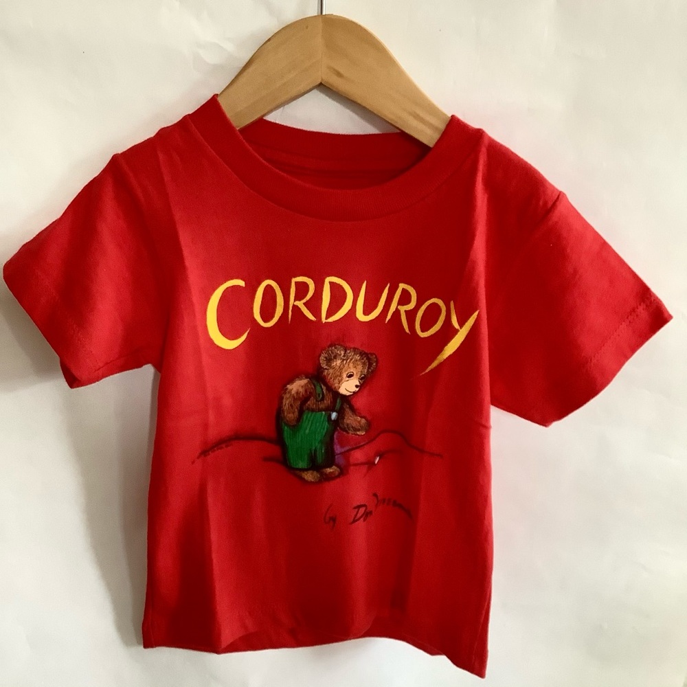 Out of Print kids Corduroy T- Shirt Red NWT size 6
